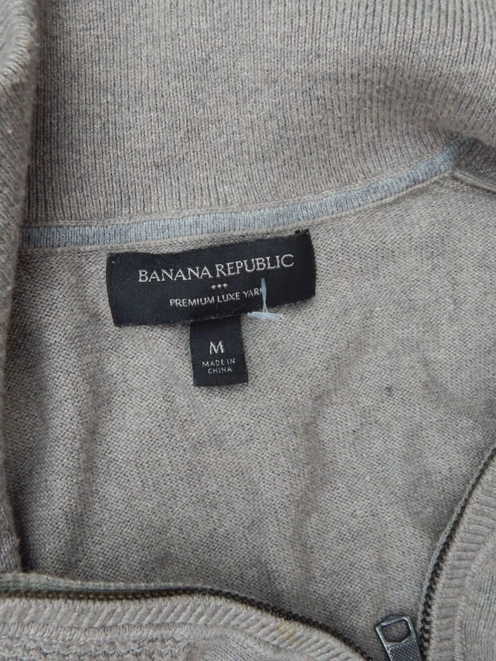 Banana Republic Mens 1/4 Zip Sweater Size Medium